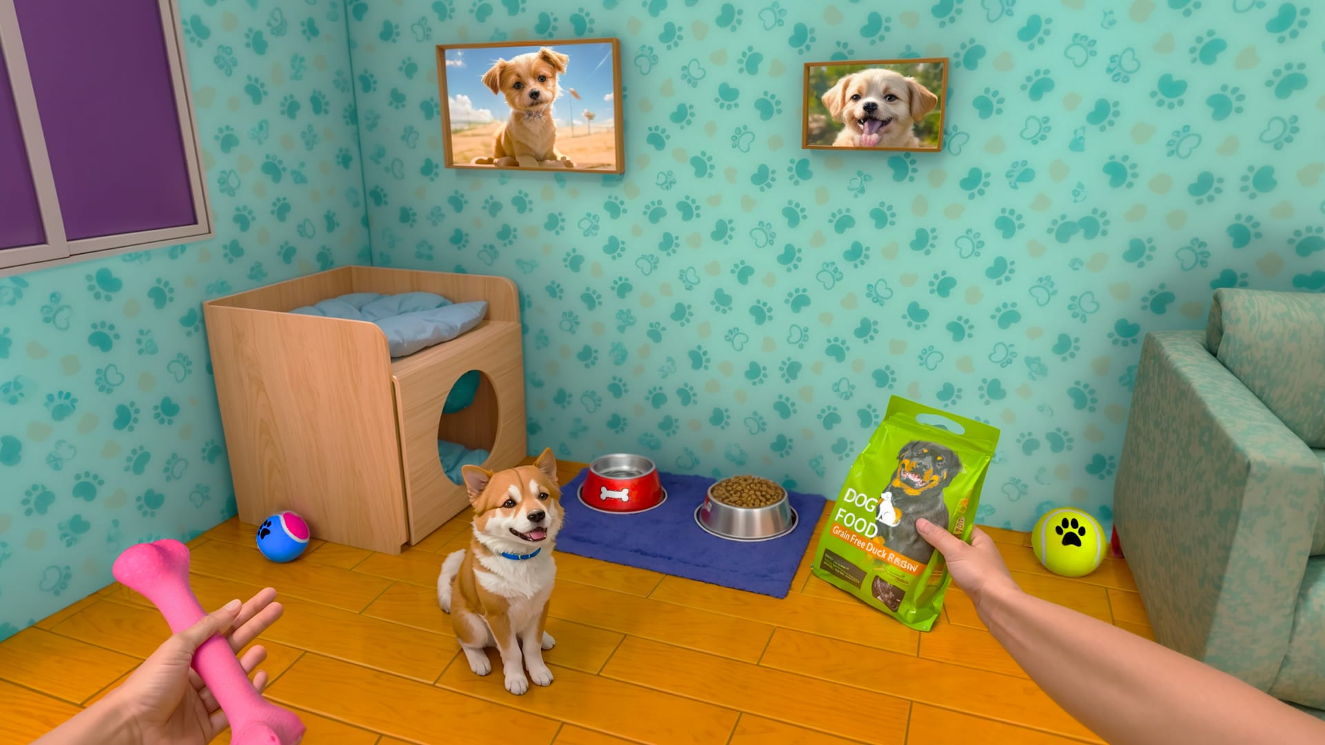 Care for your family pet, provide food, and keep your virtual home happy.